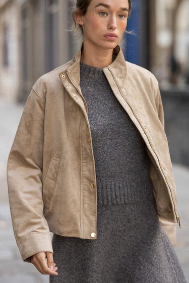 ქურთუკი ზამშის ეფექტი - Zara-ს camel