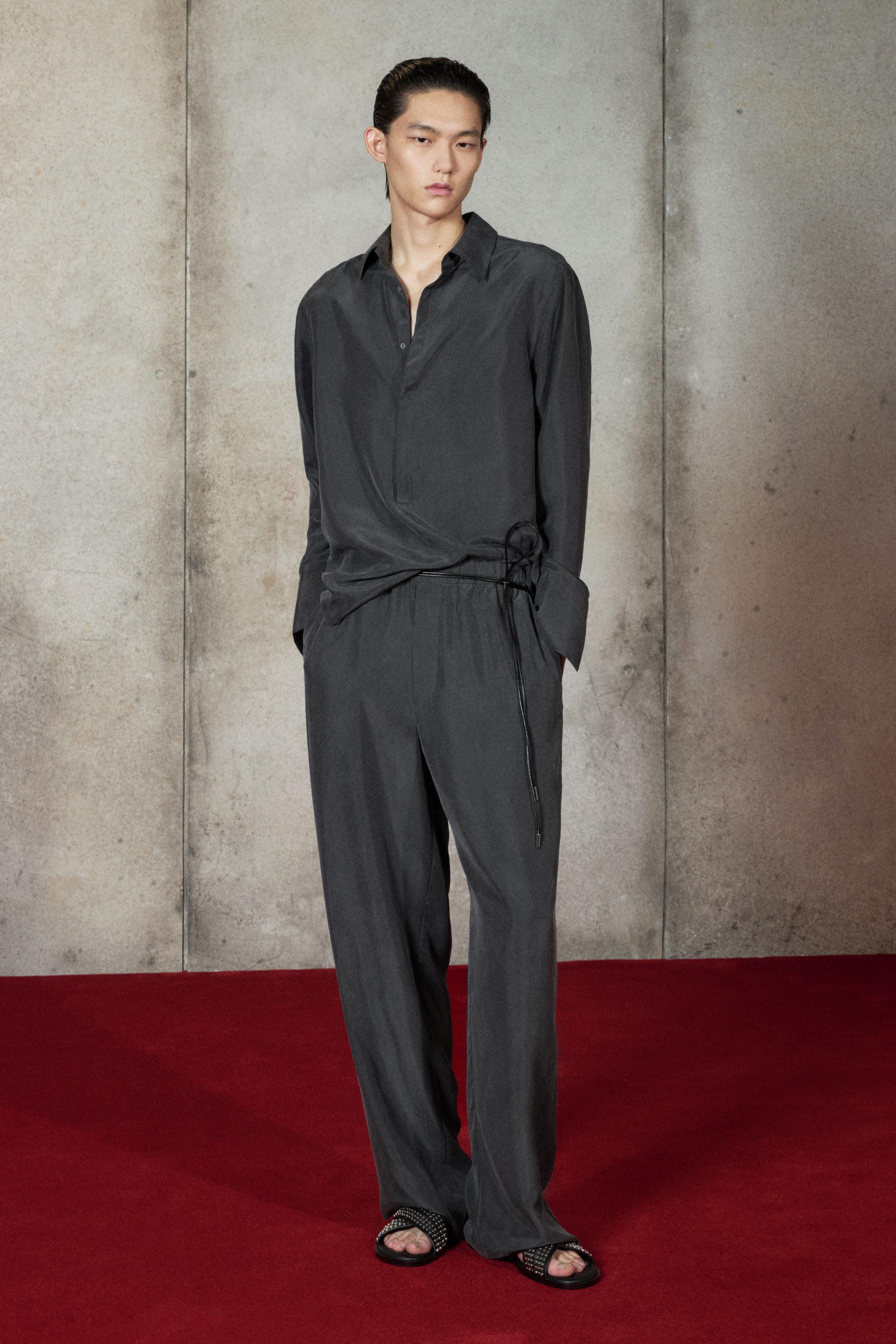 100% SILK BELTED PANTS LUDOVIC DE SAINT SERNIN x ZARA