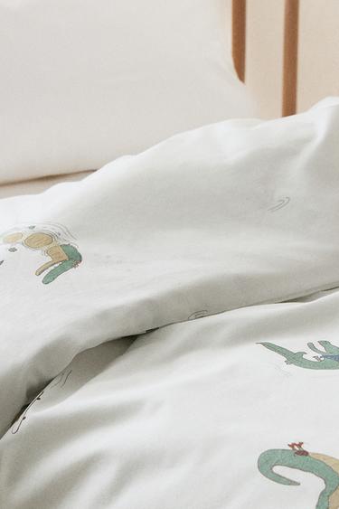 CHILDREN'S CROCODILE DUVET COVER - Greenish by Zara