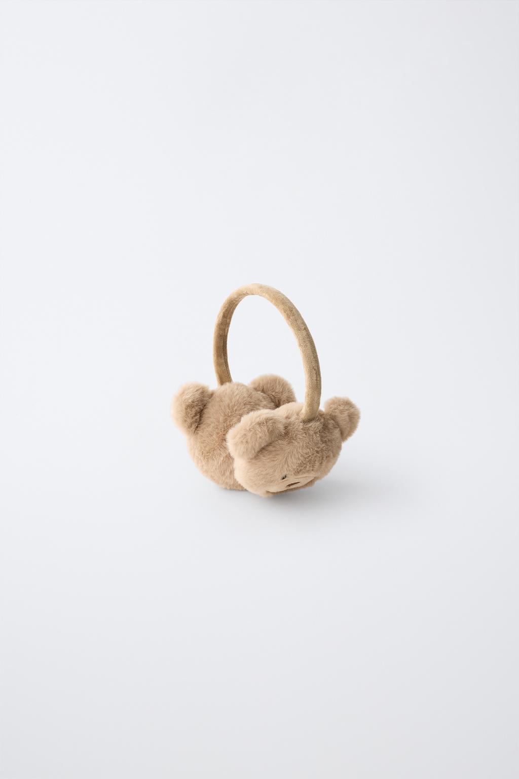 FAUX FUR BEAR EARMUFFS