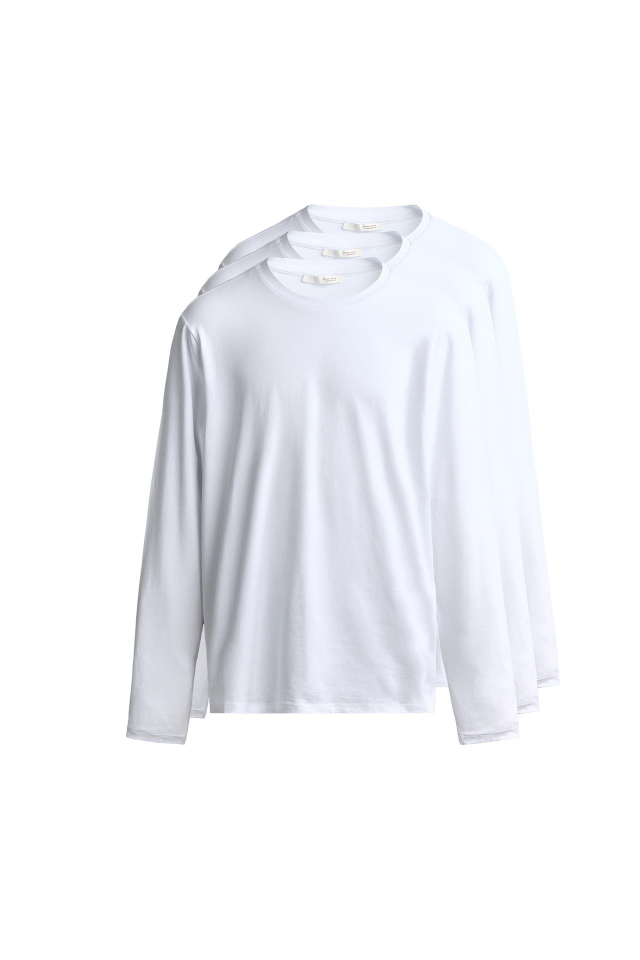 3-PACK OF BASIC SLIM FIT LONG SLEEVE T-SHIRTS