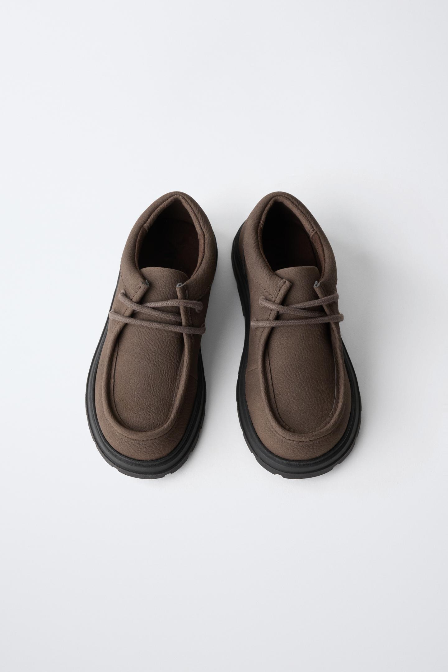 Детские туфли Zara Lace-Up Blucher, цвет: Коричневый — фото 5