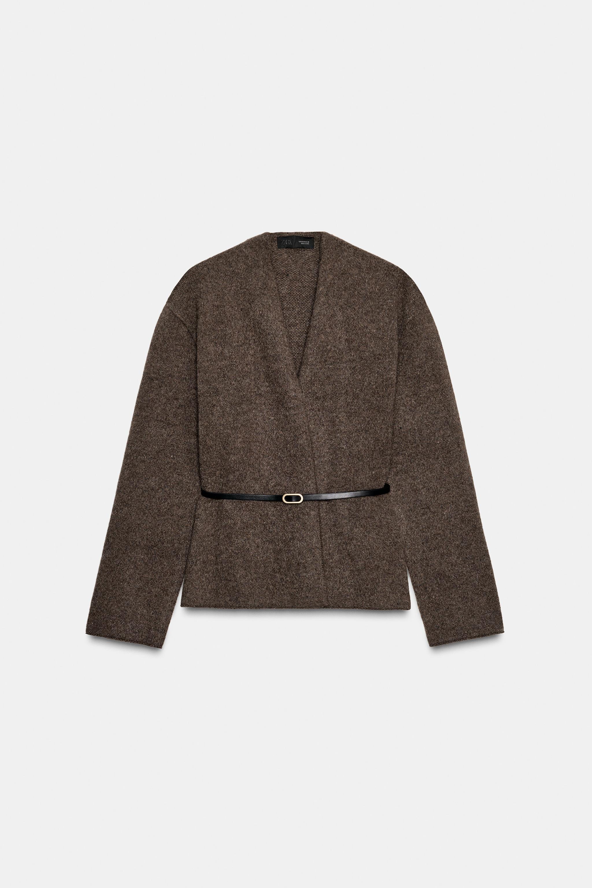 100% WOOL BELTED JACKET