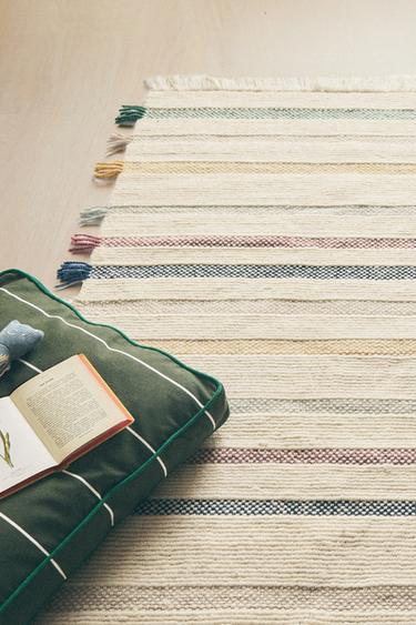 KIDS' MULTICOLOURED WOOL RUG - Light beige by Zara - Image 5