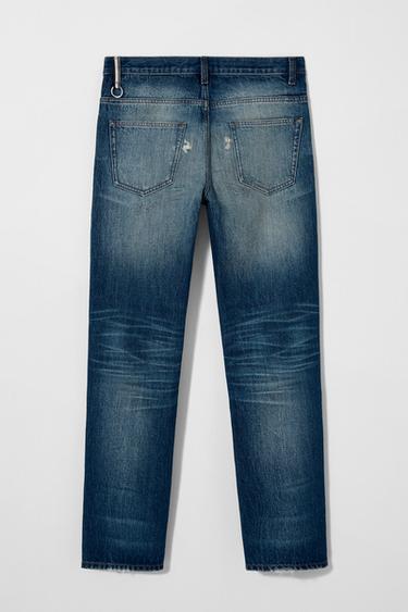 RIPPED SLIM FIT JEANS BOBBY GILLESPIE X ZARA - Blue by Zara