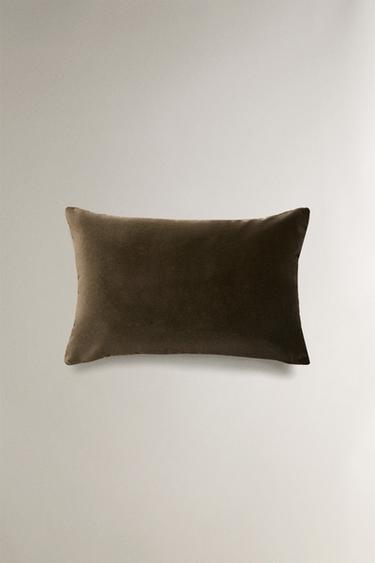 VELVET CUSHION COVER - Khaki by Zara - Image 2