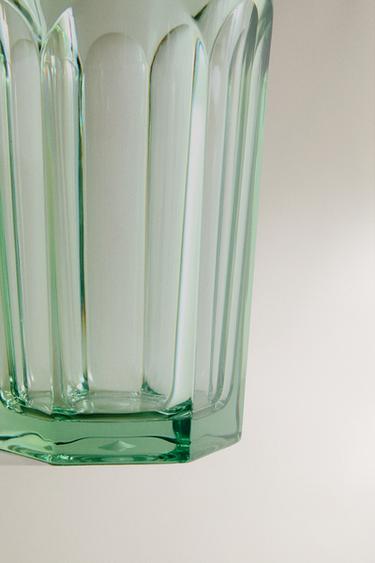 VERRE ACRYLIQUE MARTELÉ COLORÉ - Vert de Zara - Image 3