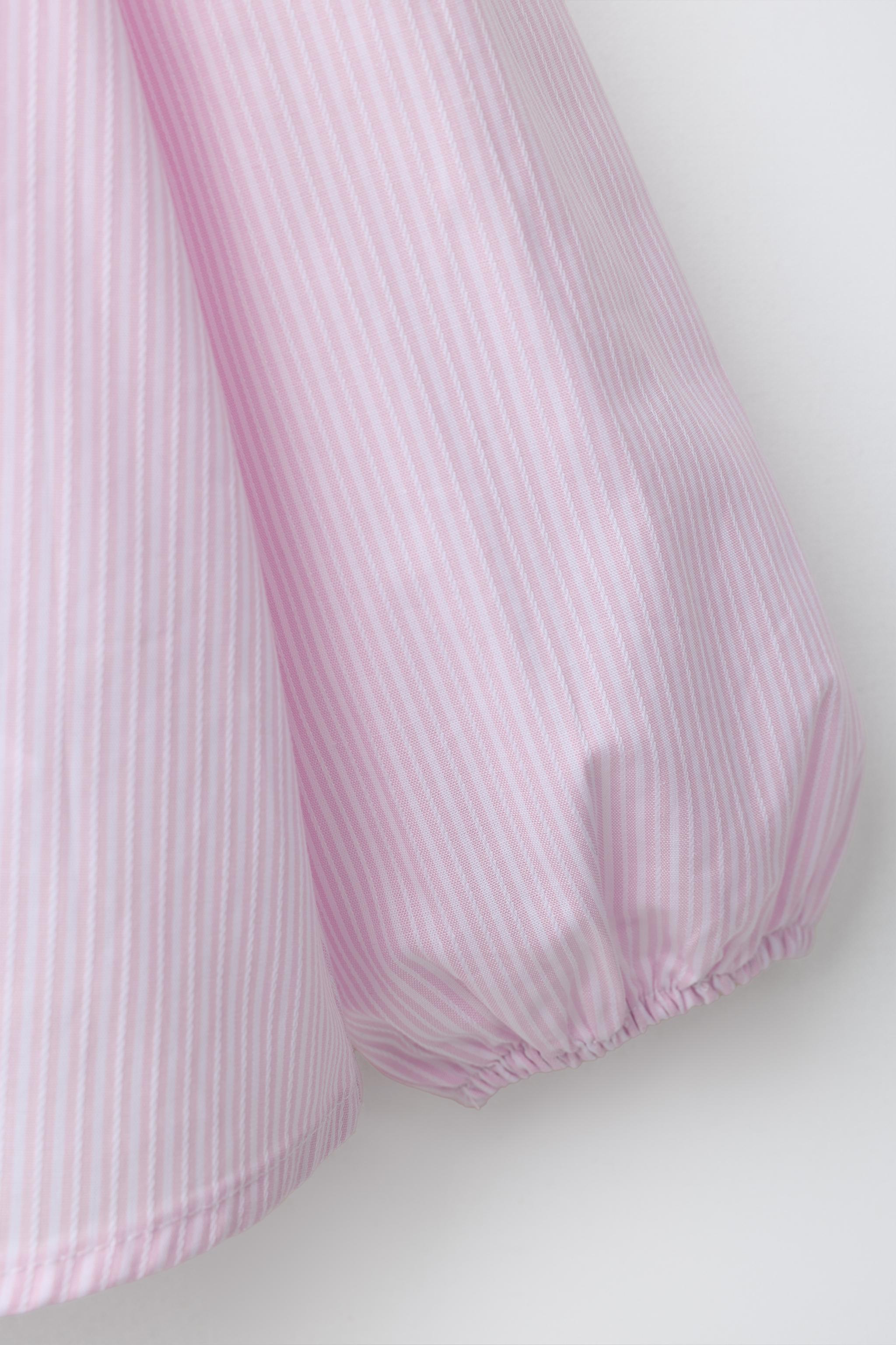 Детские рубашки Zara DOUBLE COLLAR STRIPED SHIRT — фото 4