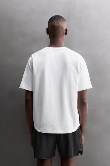T-SHIRT TECHNIQUE À PIÈCE - Blanc de Zara - Image 2