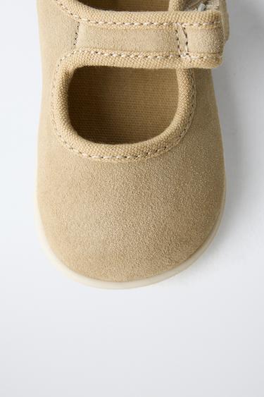 LEATHER BAREFOOT BALLERINAS - Sand Brown by Zara - Image 4
