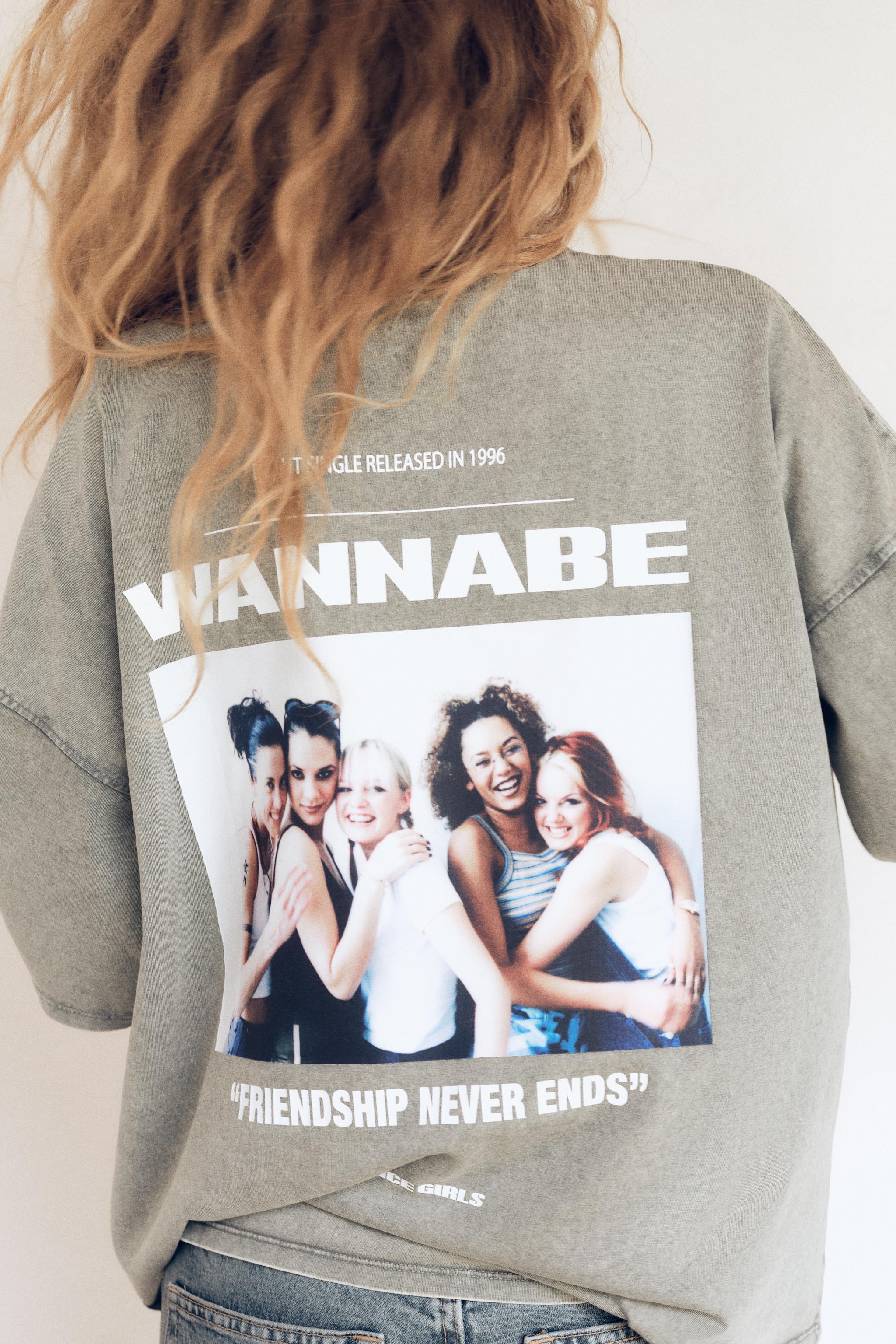 WASHED-EFFECT PRINT T-SHIRT ©SPICE GIRLS - Grey | ZARA Japan