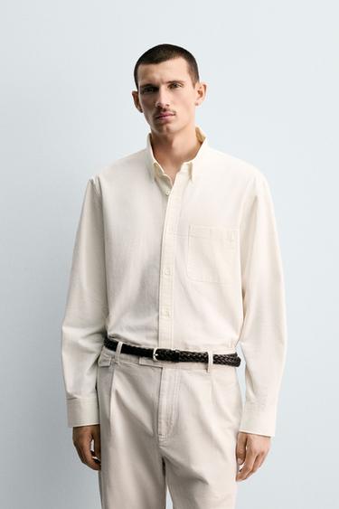 CHEMISE EN JEAN COUPE DÉCONTRACTÉE - Blanc de Zara - Image 1