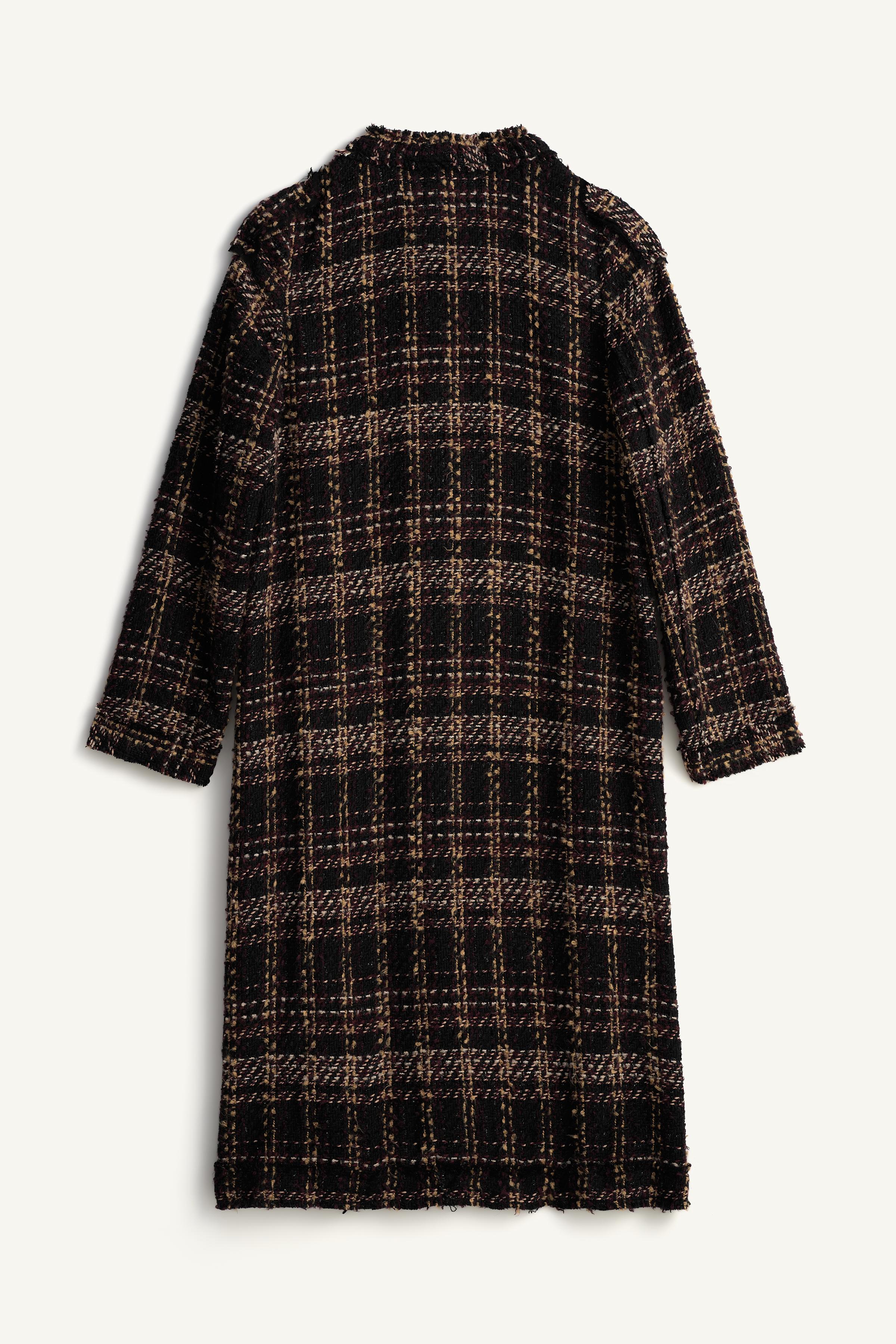 LIMITED EDITION STRUCTURED PLAID LONG COAT