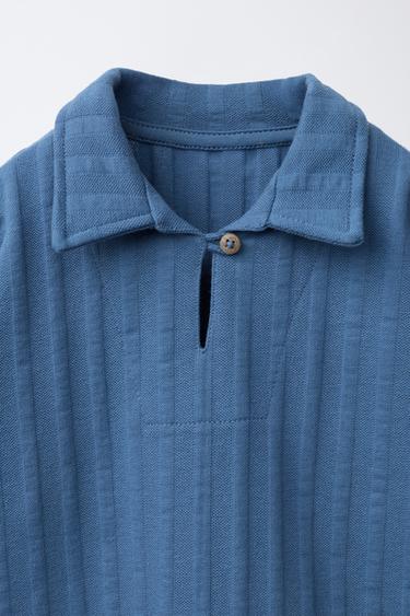 POLO T-SHIRT AND BERMUDA SHORTS JOGGING SET - Blue by Zara - Image 2