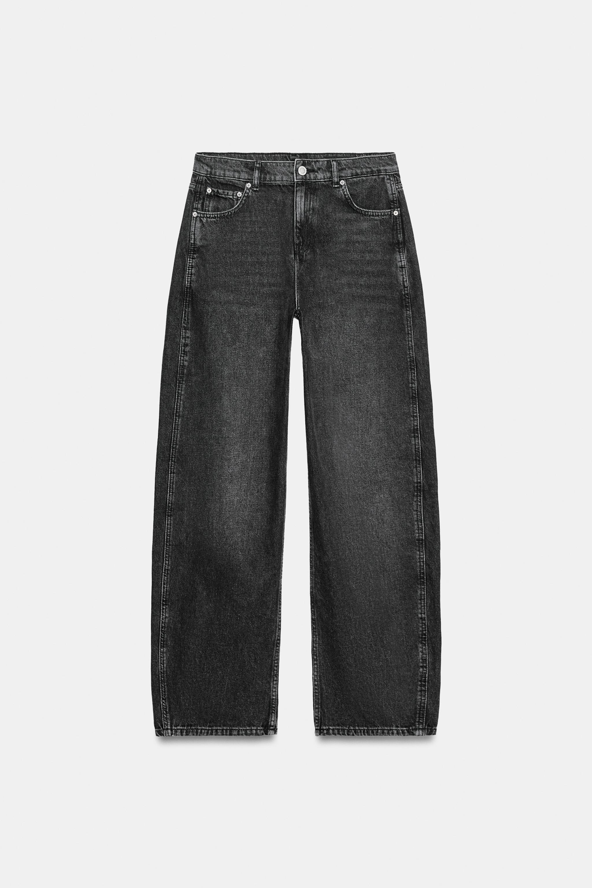 ZW COLLECTION CURVED STRAIGHT MID-RISE JEANS