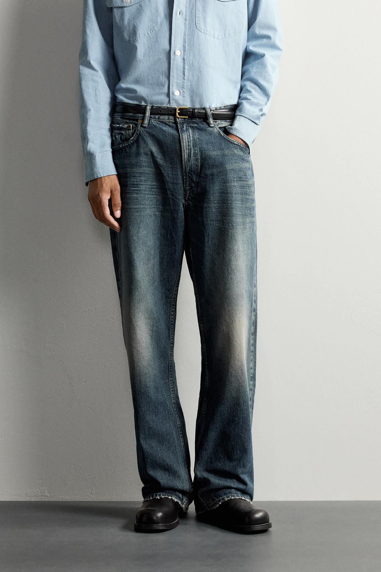 LOOSE FIT JEANS — Navy blue