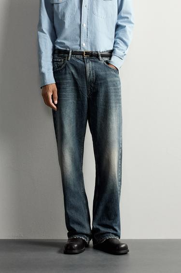 LOOSE FIT JEANS - Navy blue by Zara