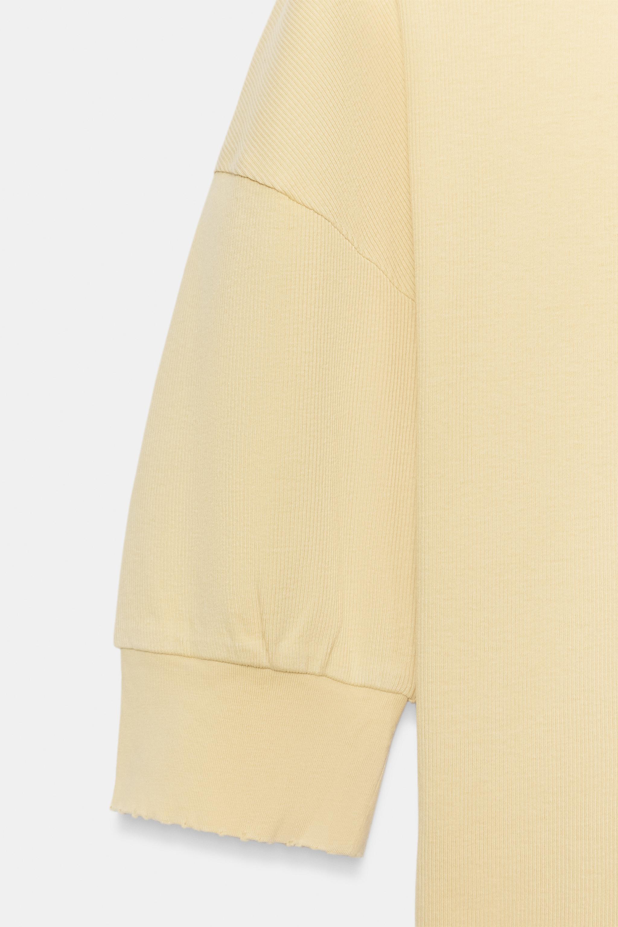 T-SHIRT CÔTELÉ MANCHES AMPLES