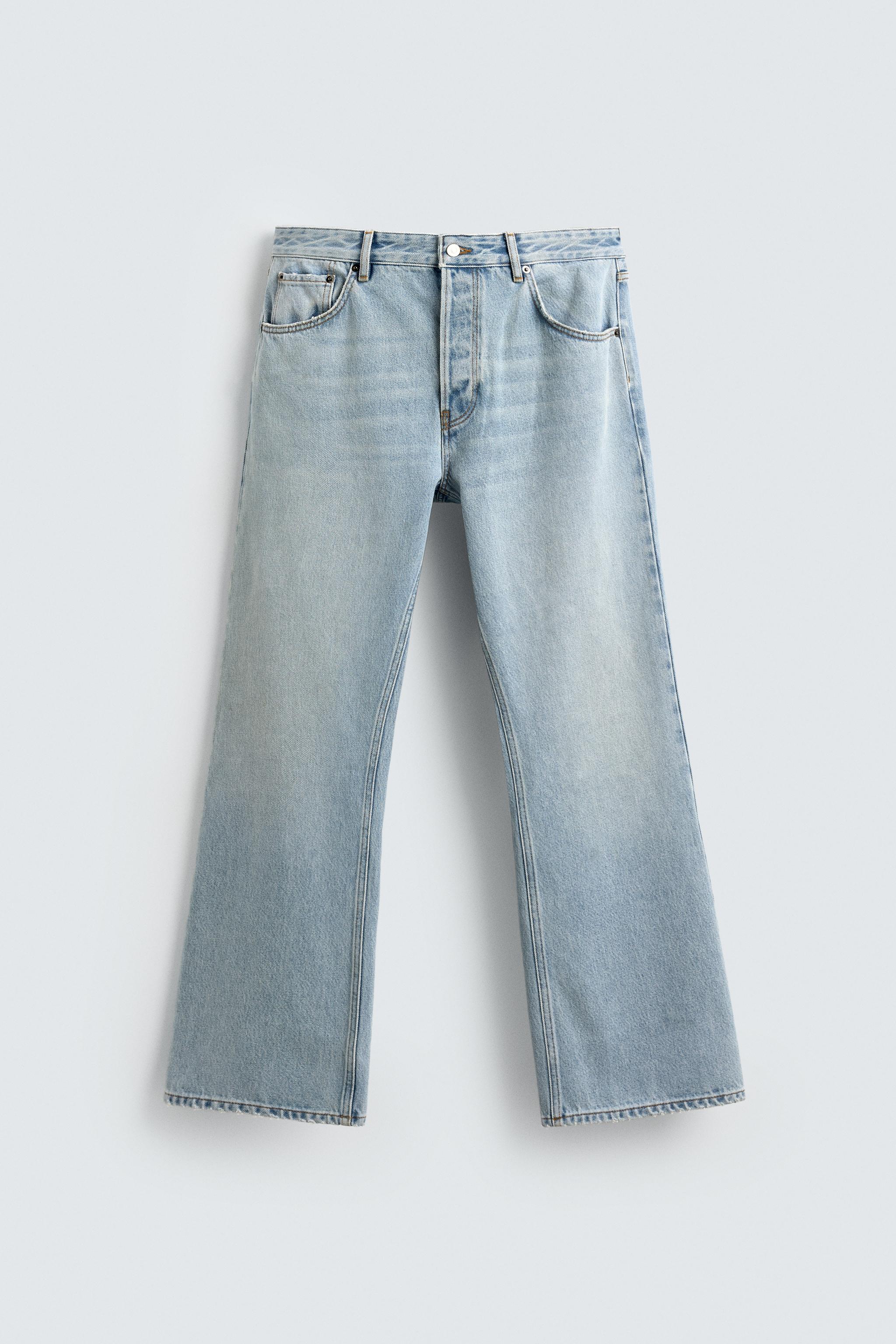ZARA flared fit デニムパンツ ZARA］BAGGY FLARE FIT フレアフィットバギーデニムパンツ (ZARA