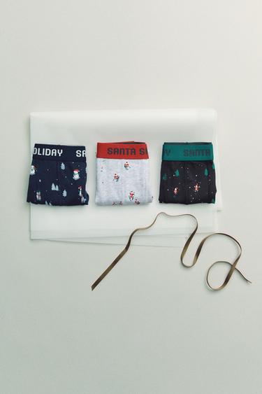 6–14 JAHRE / 3ER-PACK BOXERSHORTS MIT WEIHNACHTSMANN- UND SCHNEEMANNMOTIV - Bunt von Zara