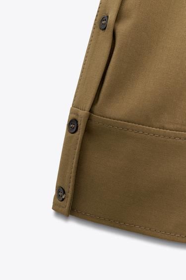 CROP SHIRT WITH TABS - Oil by Zara