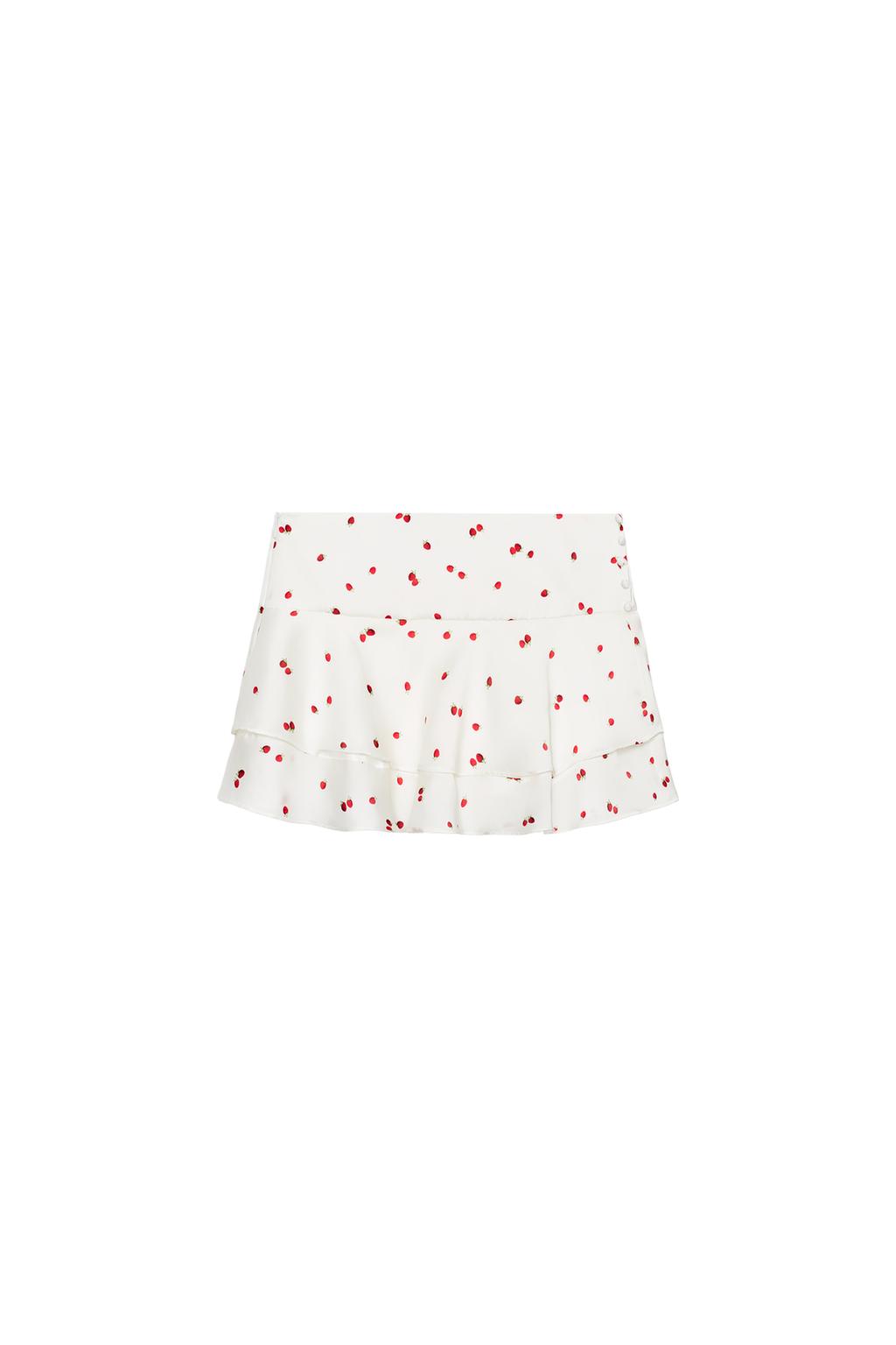 RUFFLED STRAWBERRY MINI SKIRT - image 3