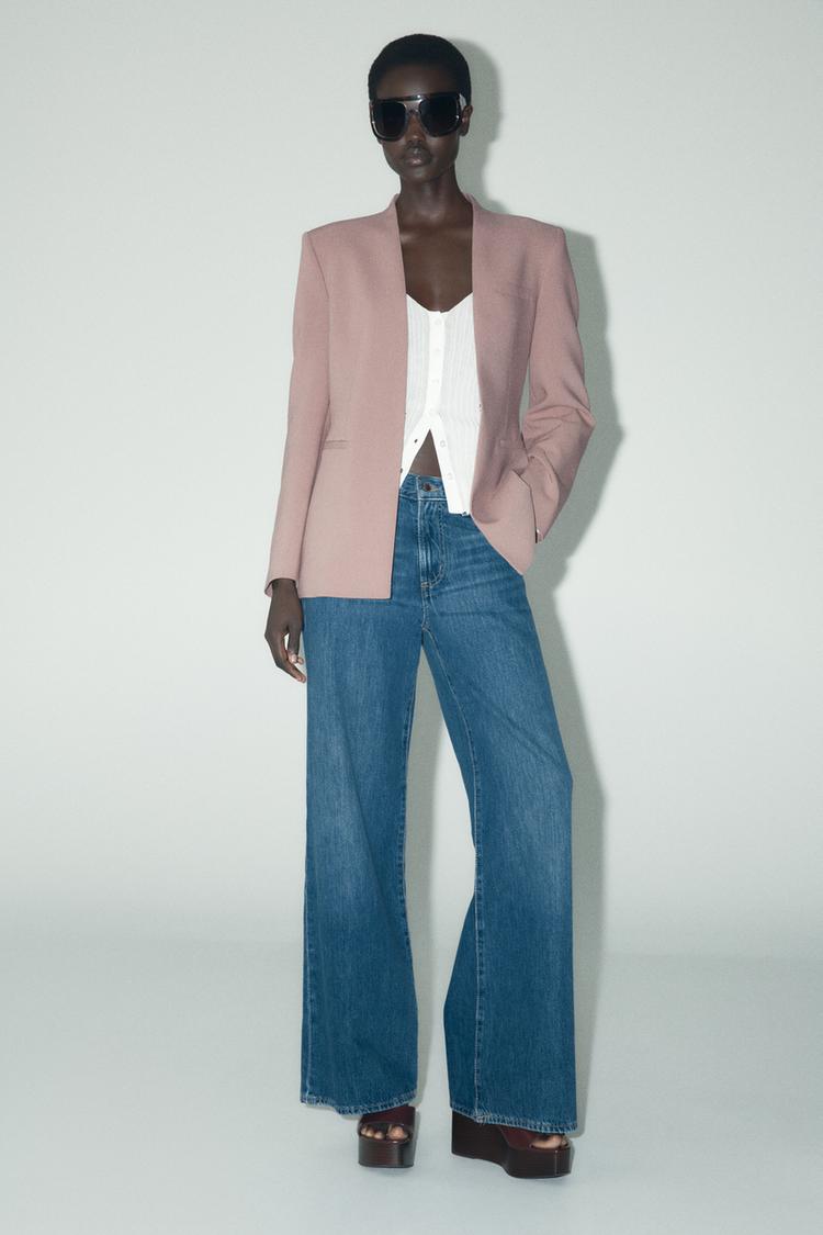 Blazer Outfit PantalÃ³n Rosa Palo Outfit Pantalon Palazzo Rosa