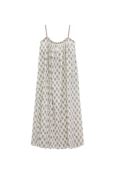 VOLUMINOUS PRINTED DRESS
