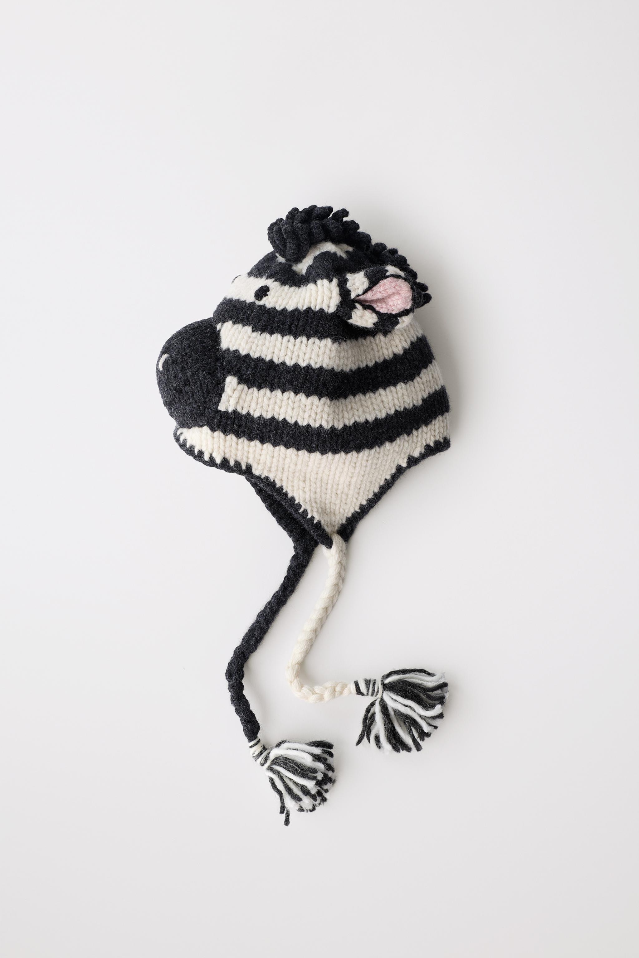 LIMITED EDITION WOOL ZEBRA HAT - striped | ZARA United States display picture 1
