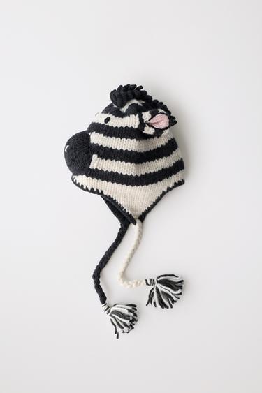 LIMITED EDITION ZEBRA WOOL BEANIE - striped by Zara - Image 6