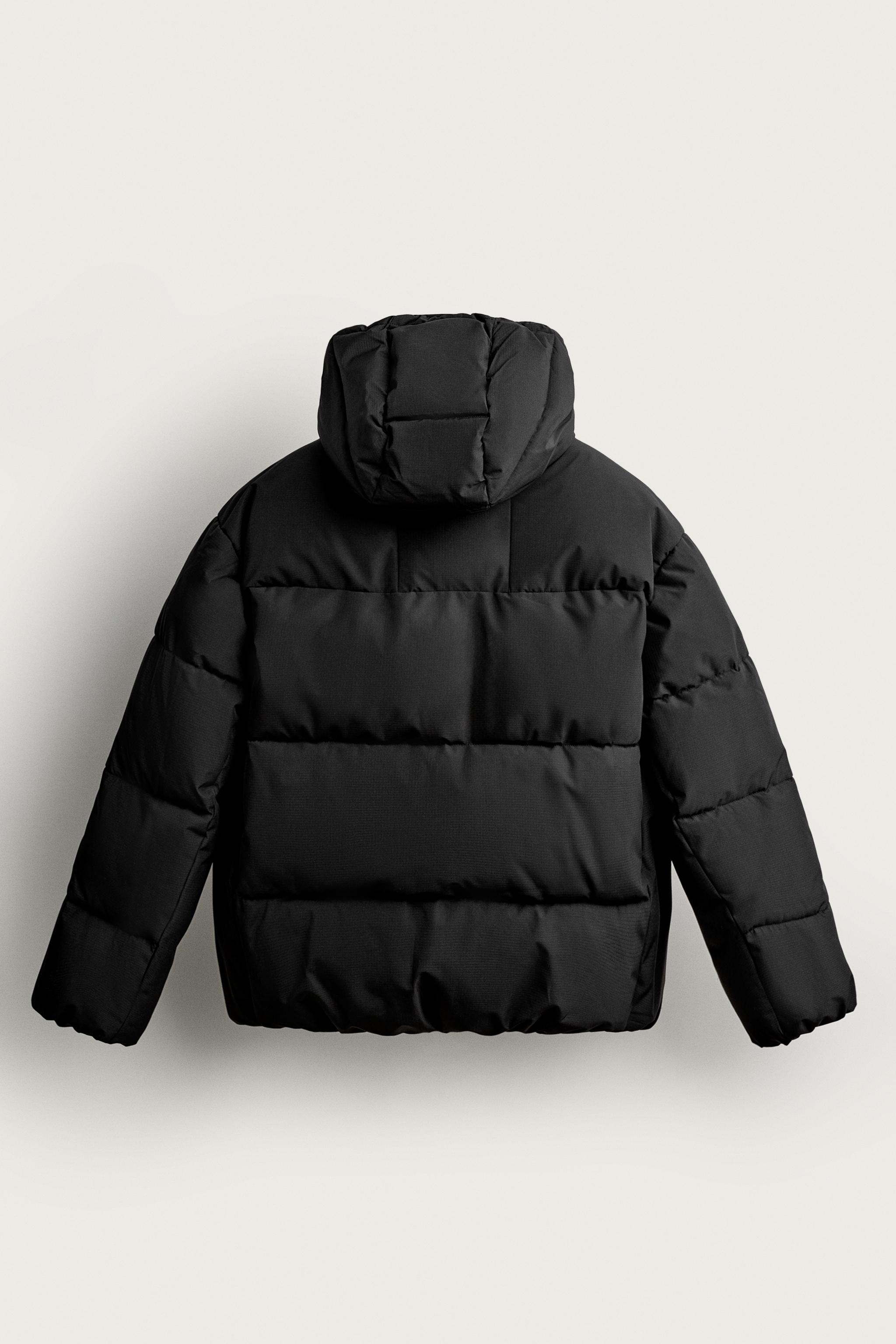 RIPSTOP HOODIE RELAXED FIT PUFFER JACKET - Black | ZARA Curaçao
