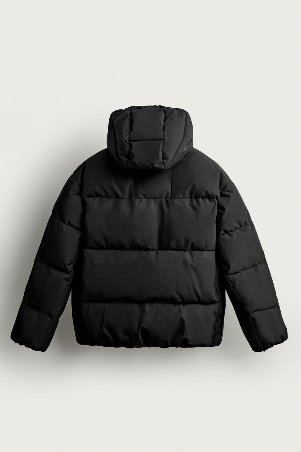 RIPSTOP HOODIE RELAXED FIT PUFFER JACKET