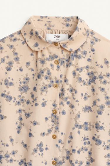 CHEMISE EN VELOURS CÔTELÉ FIN À IMPRIMÉ FLEURI ÉDITION LIMITÉE - Imprimée de Zara - Image 6