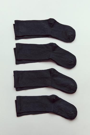 Zara FOUR-PACK OF LONG SOCKS - Navy blue