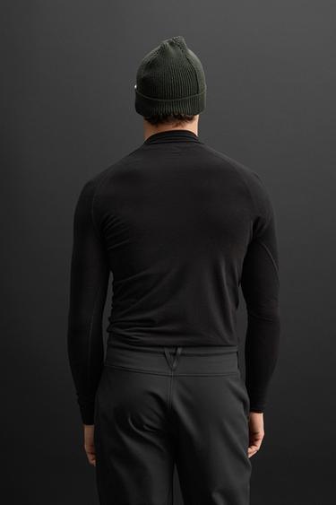 ZIP-UP T-SHIRT - Black by Zara - Image 2