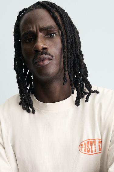 POST MALONE ™ GRAPHIC T-SHIRT - Oyster-white by Zara