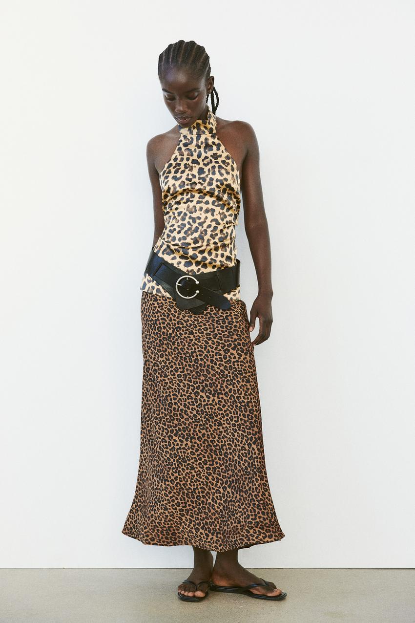 Animal Print Skirt Outfit Leopard Midi Skirt Zara Zara Australia