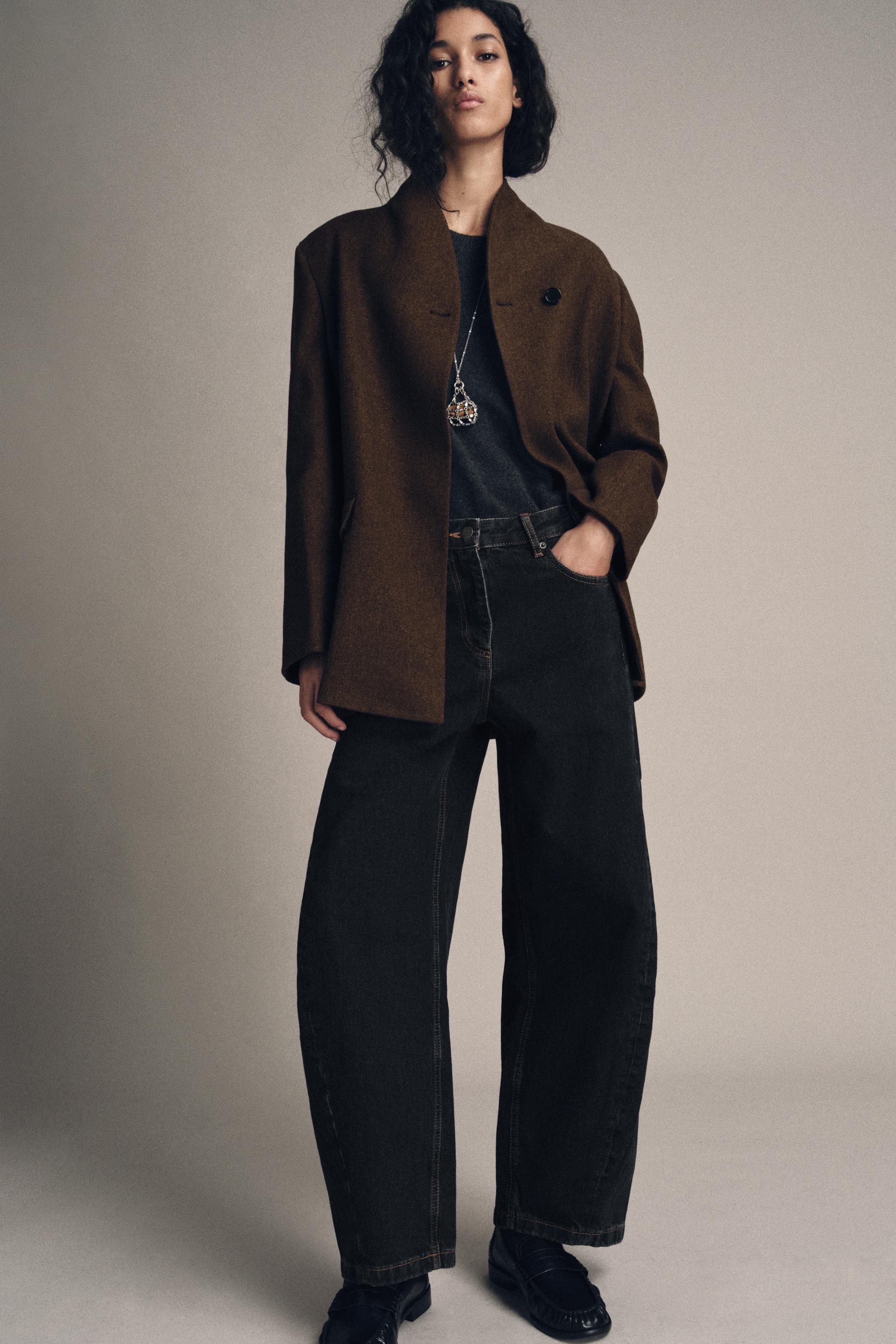 ZW COLLECTION MID-RISE ANKLE BALLOON JEANS