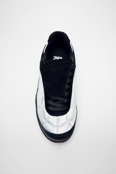 METALLIC RUNNING TRAINERS - Silver by Zara