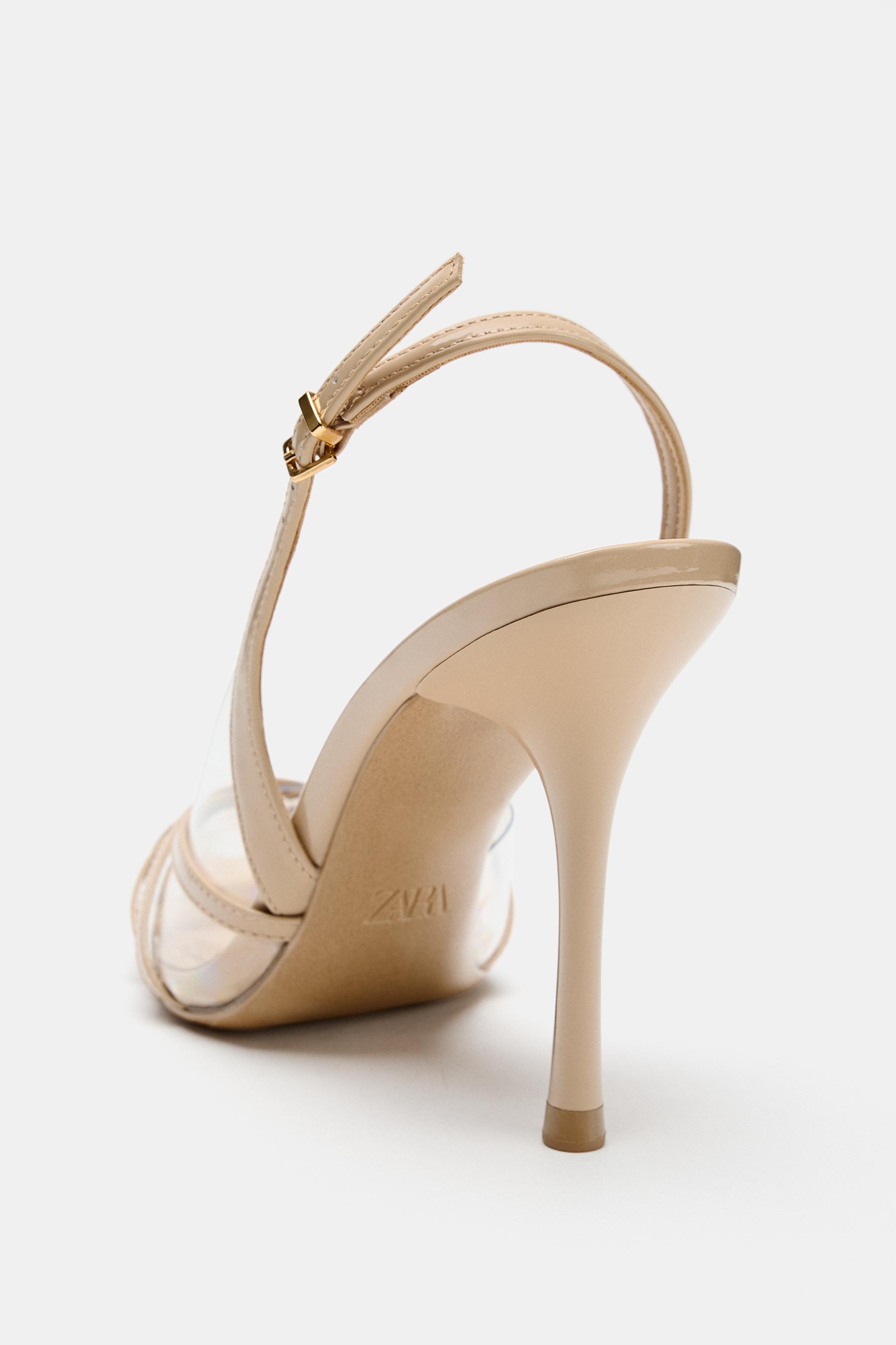 Женские туфли Zara VINYL HIGH HEEL SHOES — фото 4