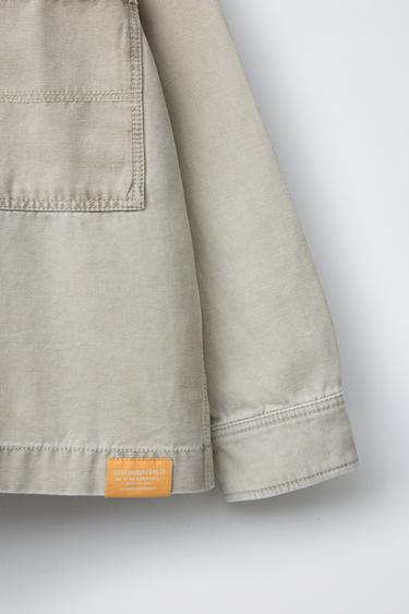 CANVAS OVERSHIRT - Sand by Zara - Image 3