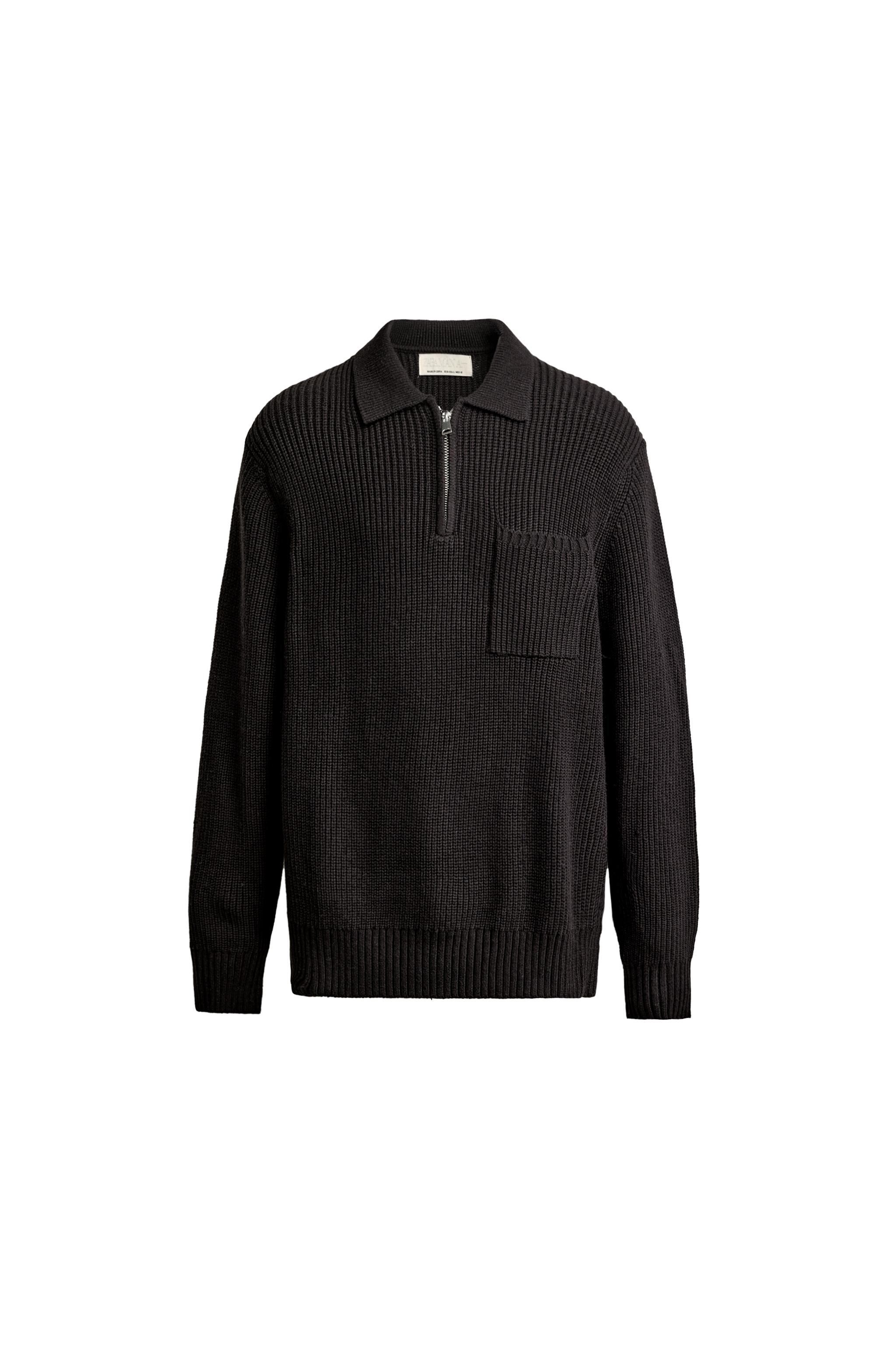 COTTON-WOOL PURL KNIT POLO - Brown | ZARA United States