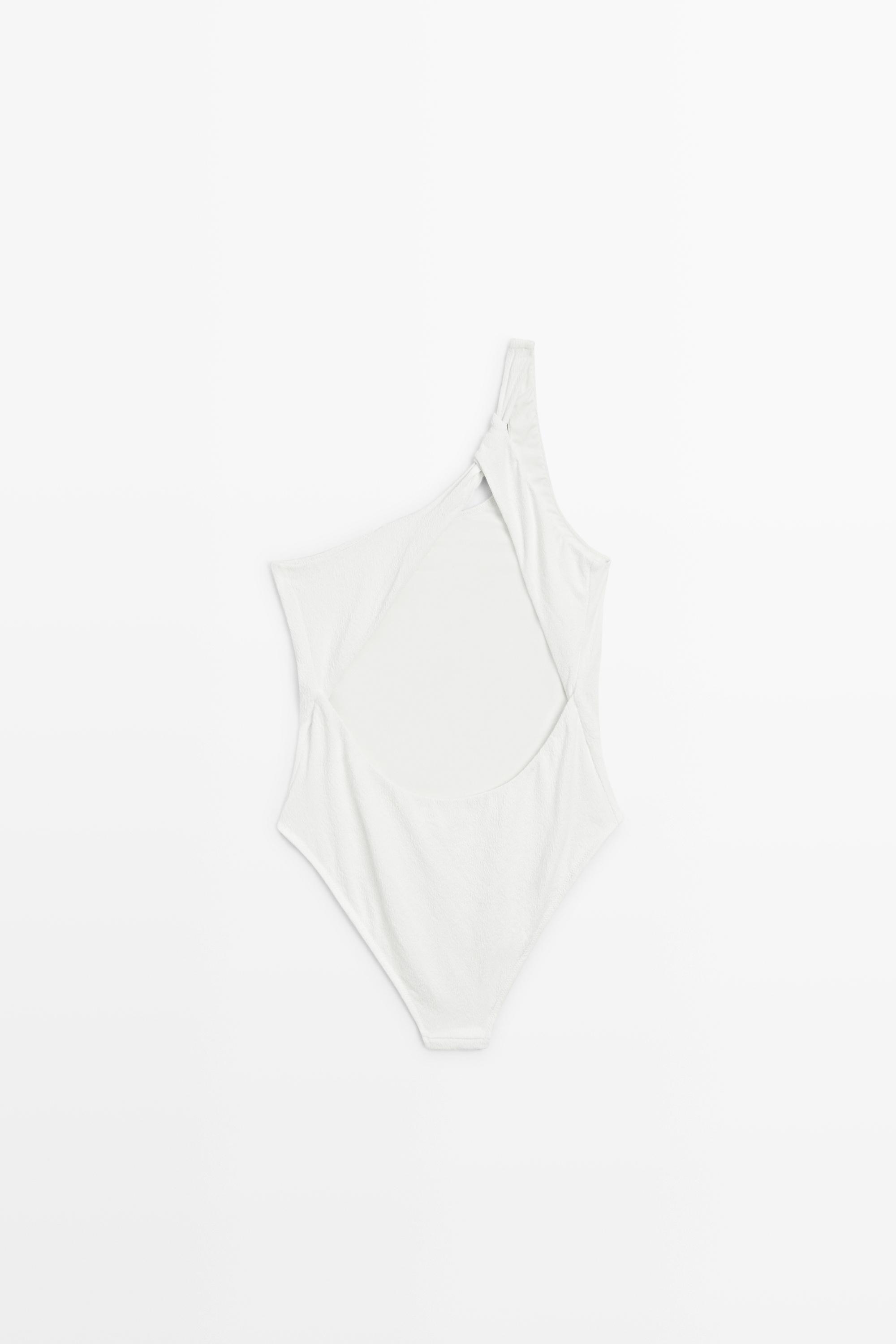 Maillot de bain asymétrique texturé