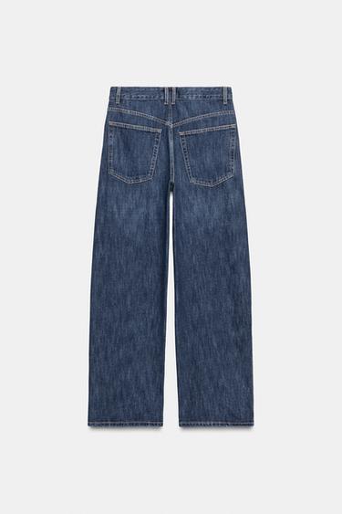 TRF BAGGY MID-WAIST BUTTON JEANS - Blue by Zara - Image 8