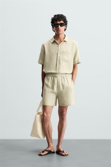 CAMISA 100% LINO - Beige claro de Zara - Imagen 0