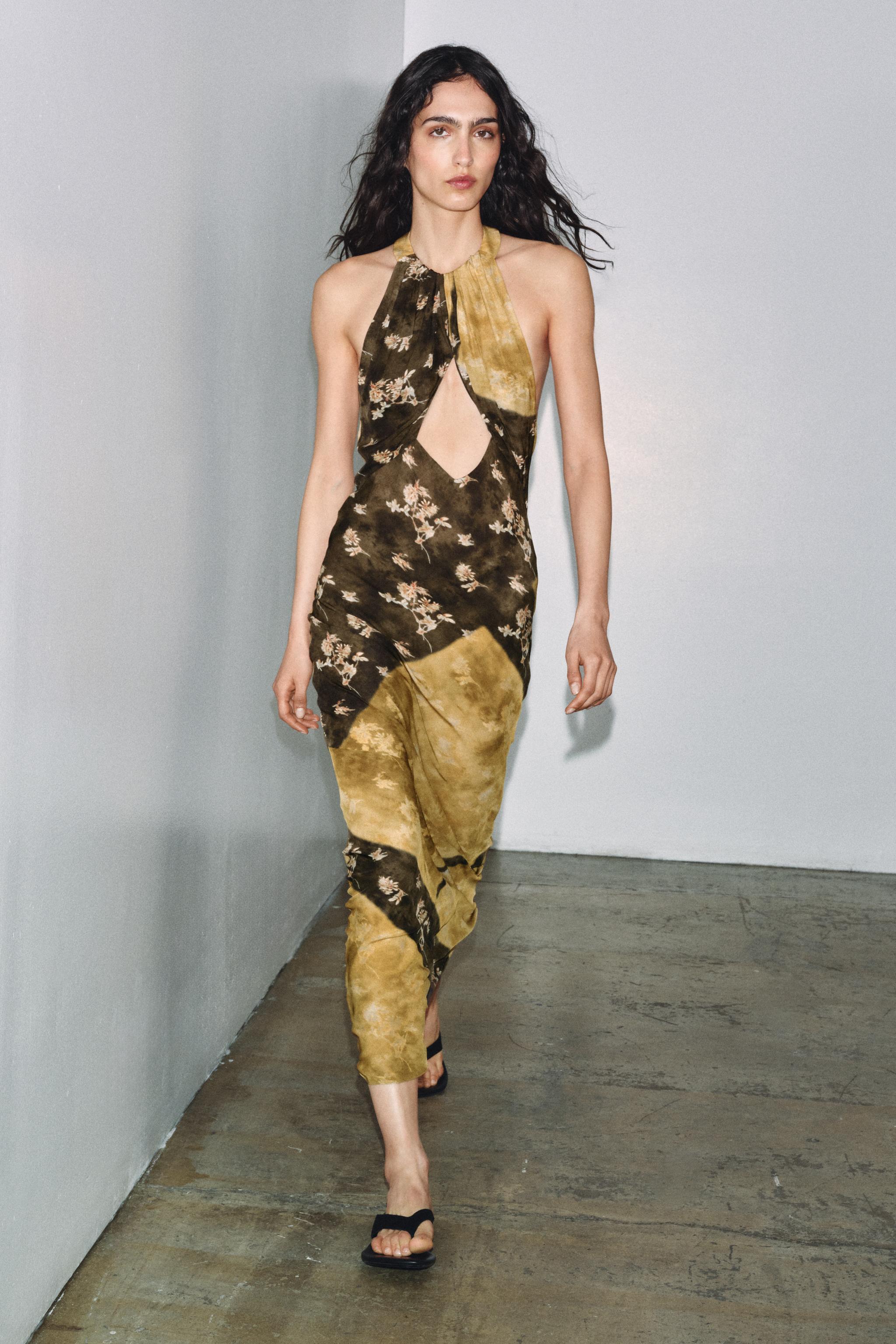 ROBE LONGUE IMPRIMÉE HALTER