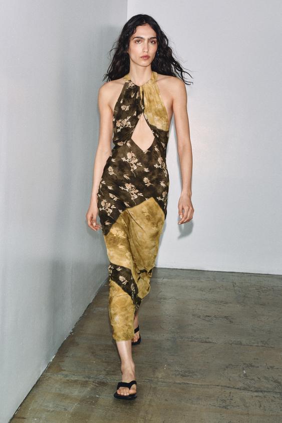 PRINTED HALTER DRESS from Zara - $129