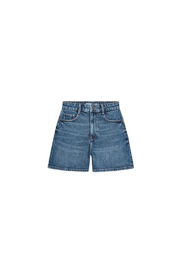 SHORTS Z1975 MOM FIT TIRO ALTO - Azul de Zara