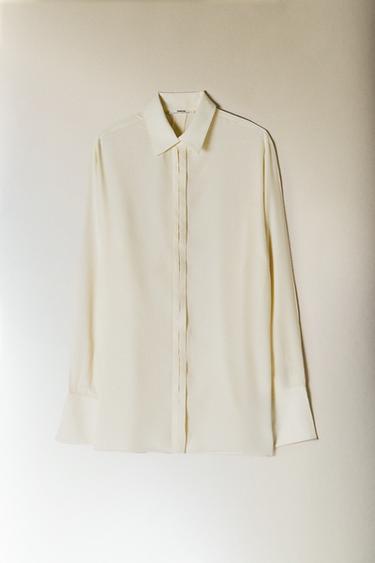 CHEMISE SOIE - Écru de Zara - Image 5