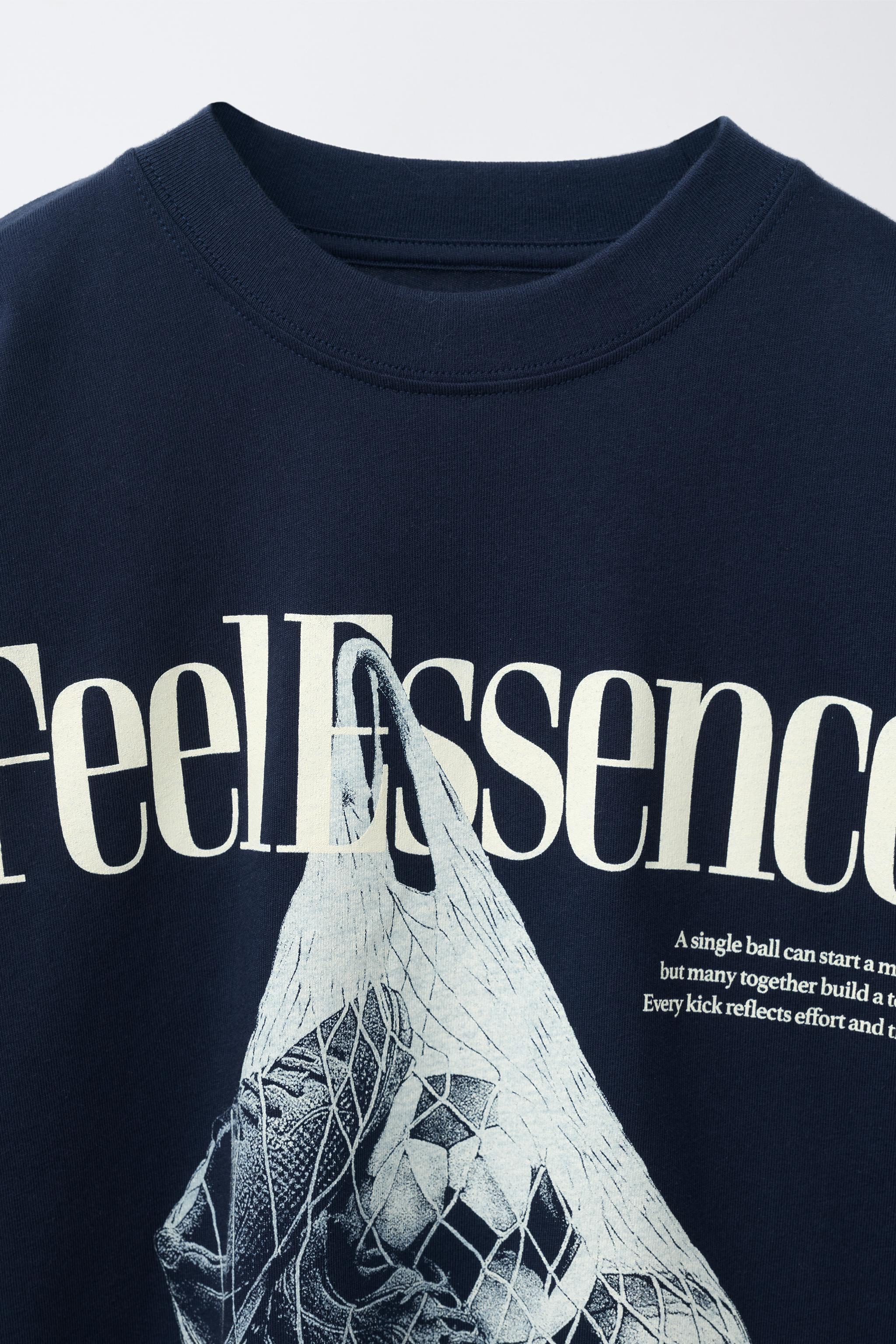 FOOTBALL PRINT T-SHIRT - Navy blue | ZARA South Africa